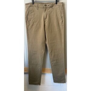 Rag‎ & Bone Fit 2 Classic Chino Size 34 Army Khaki 97% Cotton Slim Tapered